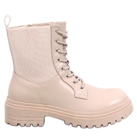 Botins com cadarço bege Rettke
