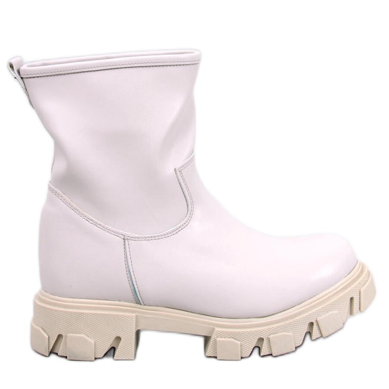 Grants Botins com sola grossa bege