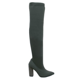 Mosqueteiros elásticos de salto alto de Veronica Green verde