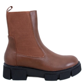 Botas femininas Sneed Camel Chelsea castanho