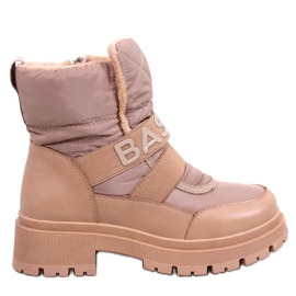 Botas de neve femininas Little Khaki bege