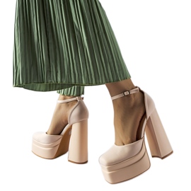 Sapatos de salto alto Romines bege