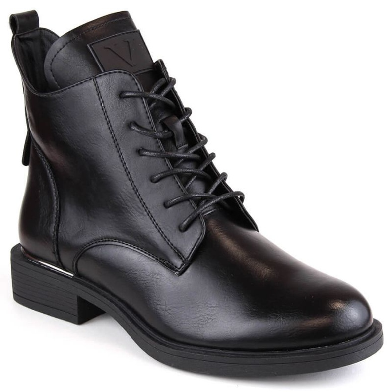 Botins isolados de salto baixo Vinceza W JAN241, preto