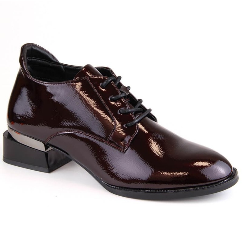 Vinceza W JAN254B sapatos de salto alto envernizados cor de vinho vermelho