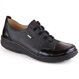 Sapatos confortáveis ​​de couro Helios W H408A, preto