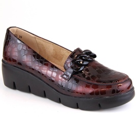 Sapatos de cunha de couro Filippo W PAW364B bordô vermelho Sapatos de cunha de couro Filippo W PAW364B bordô vermelho