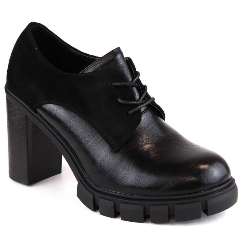 M.Daszyński W SAN19A sapatos de salto alto e plataforma, preto