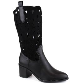 Botas com aberturas isoladas M.Daszyński W SAN20A, pretas preto