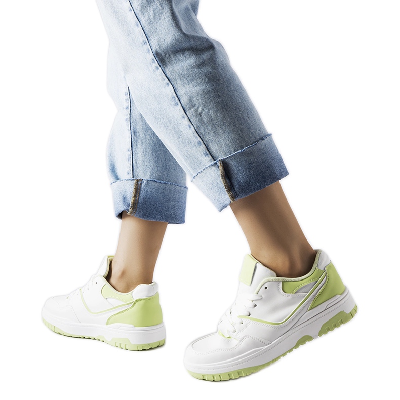 Inna Tênis Barrette branco e verde