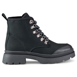 Tênis alto feminino imitando botins preto