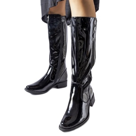 Botas Roosevelt pretas envernizadas preto Botas Roosevelt pretas envernizadas preto