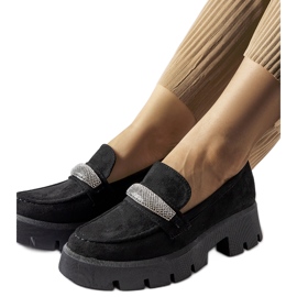 Mocassins pretos com sola maciça Macario