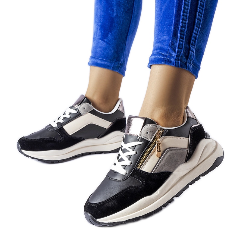 Tênis Cecchi branco e preto