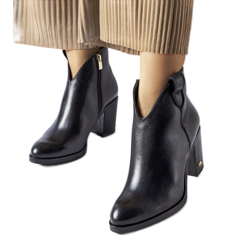 Botas com isolamento de couro preto Karino