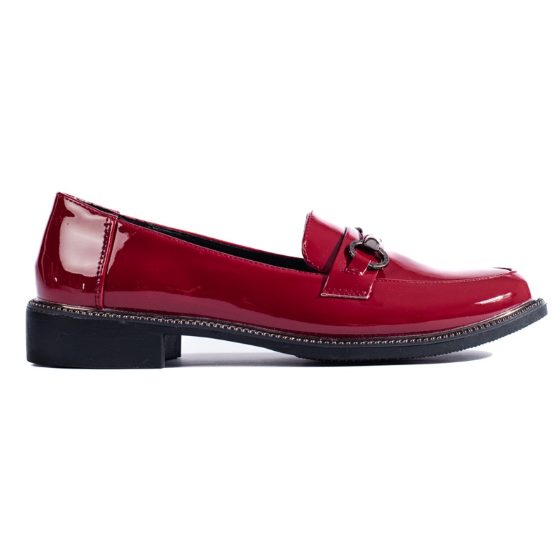 Mocassins femininos cor de vinho Shelovet vermelho