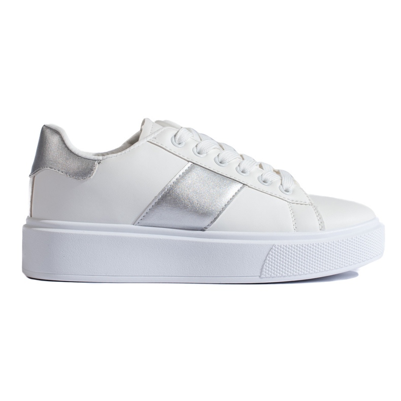 Tênis feminino branco na plataforma Shelovet