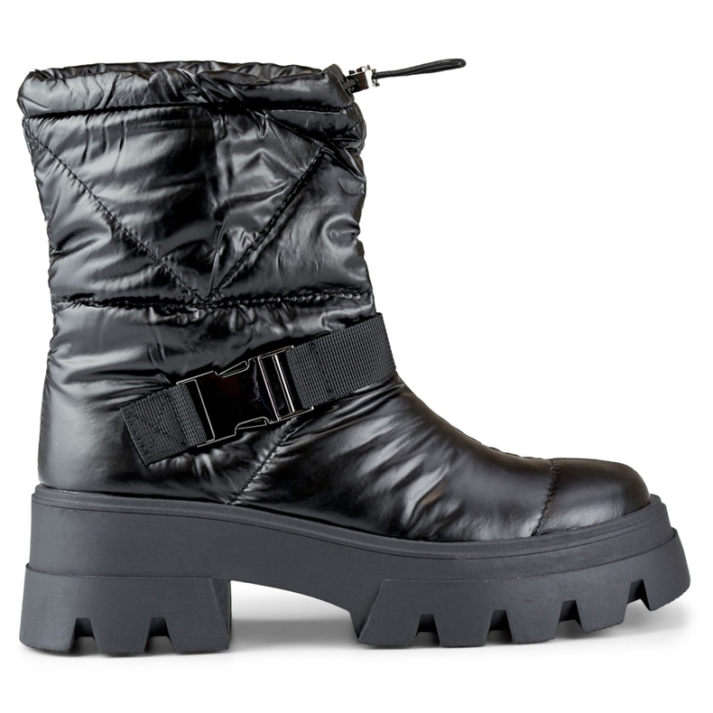 Botas de neve pretas de mulher preto