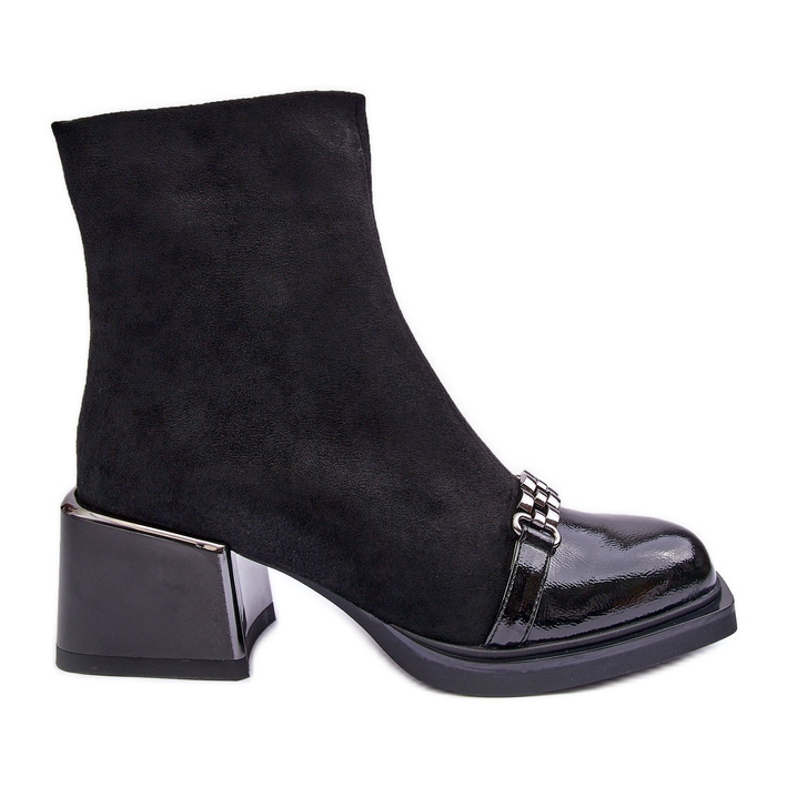 Botas de camurça em bloco maciço S.Barski MR870-70 pretas preto