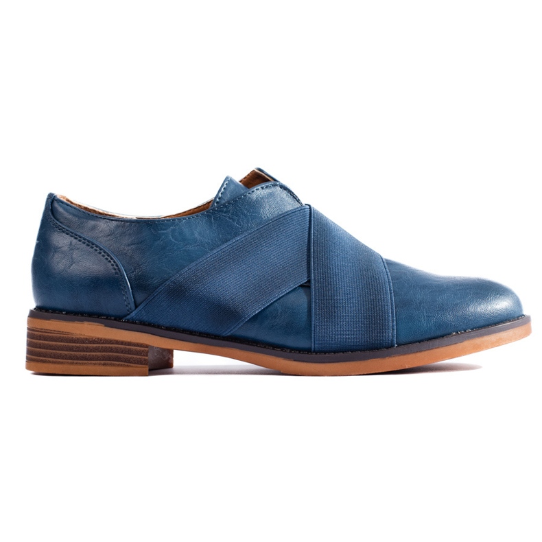 Oxfords slip-on Shelovet azuis com elástico azul
