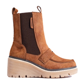 Botins de camurça marrom Shelovet