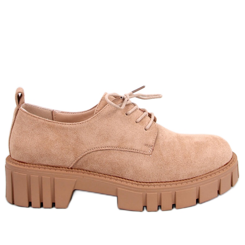 Mocassim com plataforma de camurça Amparo Khaki bege Mocassim com plataforma de camurça Amparo Khaki bege