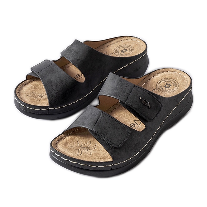 Evento Mules de cunha baixa Fréchette pretos