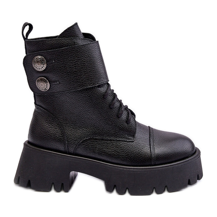 Lemar Anceria Botas femininas de couro pretas preto