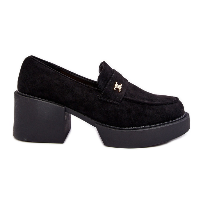 PS1 Sapatos femininos de salto alto em camurça preta Afnira preto