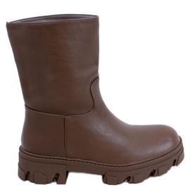 Botas com cano reto Bunton Army Green marrom