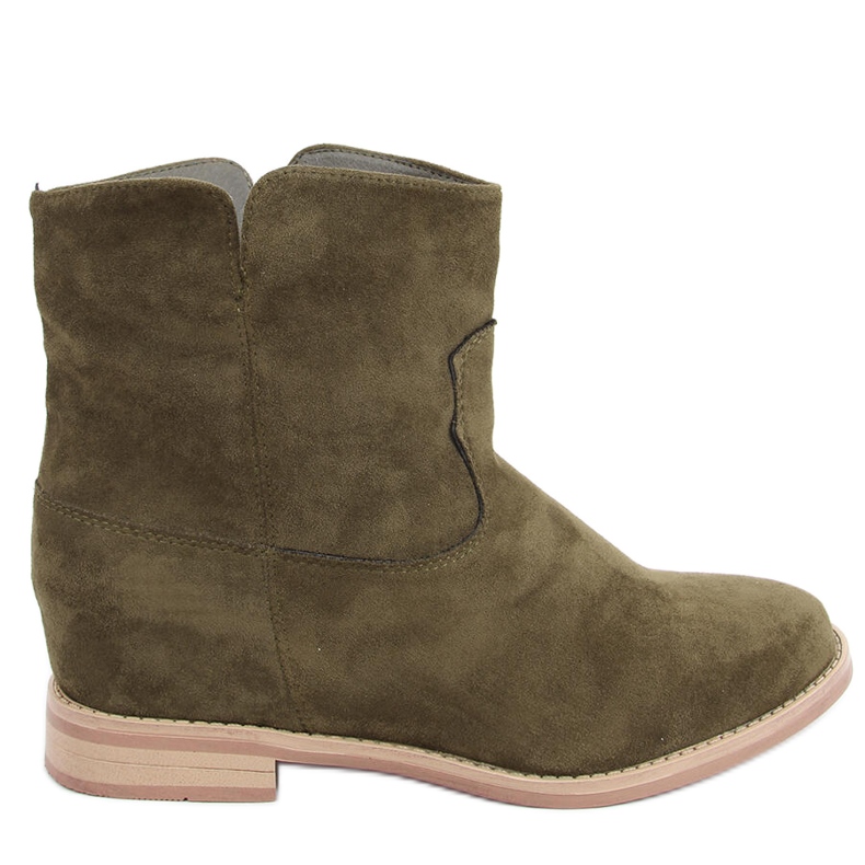 Botas em uma cunha escondida de Deer Green verde