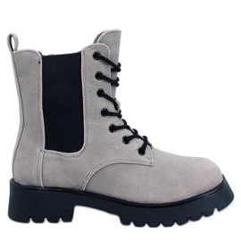 Botas Chelsea com cadarço Franti Grey cinza
