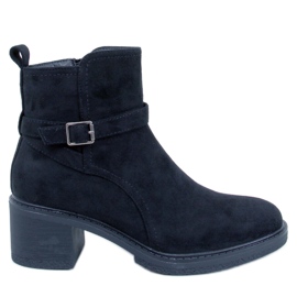 Bota de salto largo Aretha Black preto