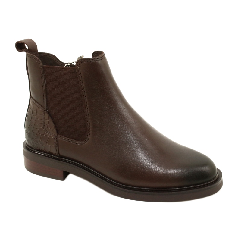 Botas femininas Caprice isolado 9-25479-41 329 DK Brown Comb castanho