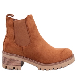 Botas Bria Camel Chelsea marrom