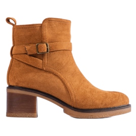 Botins Shelovet em camurça camel marrom