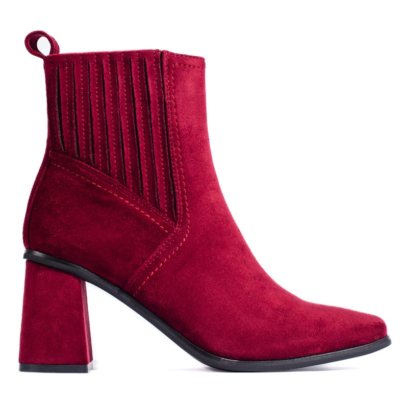 Botins femininos cor de vinho da Shelovet vermelho