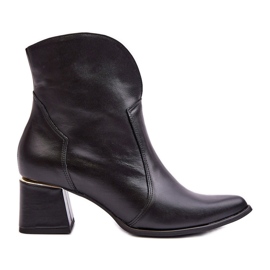 Lewski Shoes Botas Cowboy Femininas de Couro com Salto Alto Pretas Lewski 3166/B/2 preto Lewski Shoes Botas Cowboy Femininas de Couro com Salto Alto Pretas Lewski 3166/B/2 preto