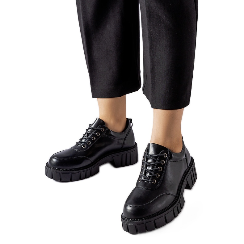 Sapatos clássicos Severino pretos maciços Sapatos clássicos Severino pretos maciços