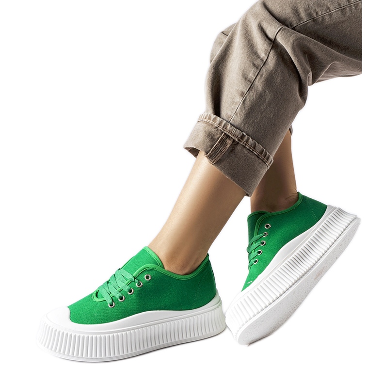 Tênis plataforma Rina verde