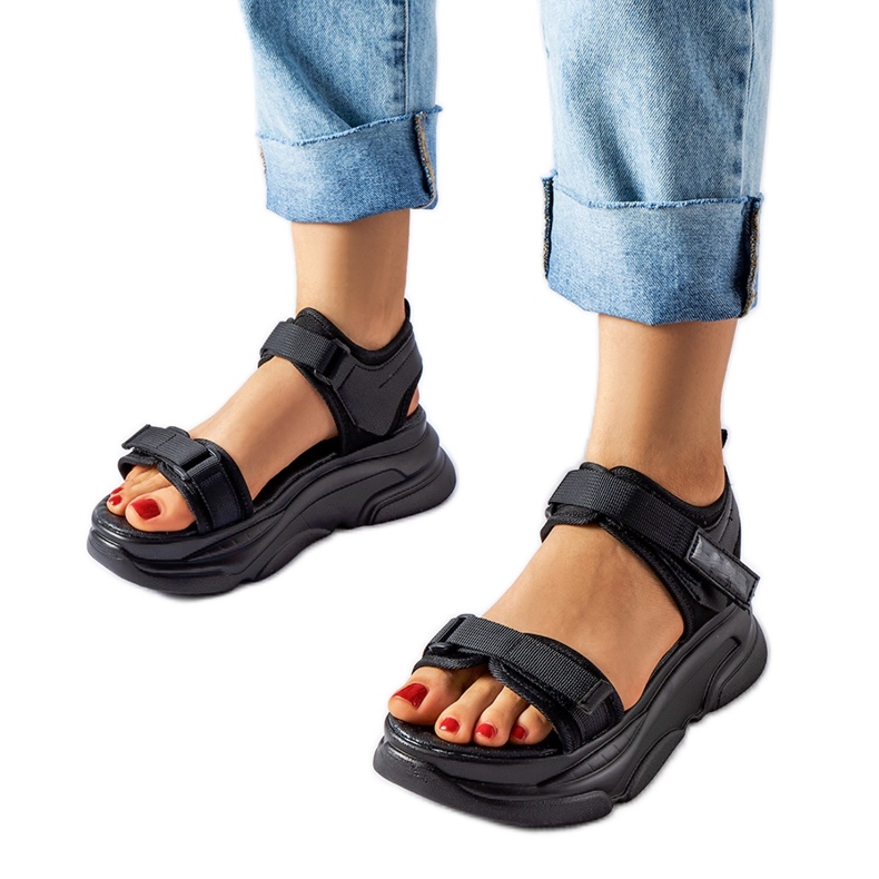 Sandálias esportivas pretas na plataforma Tampa preto