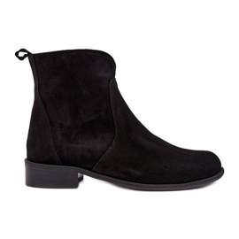 Botas femininas de camurça com zíper pretas Nicole 2829 preto Botas femininas de camurça com zíper pretas Nicole 2829 preto