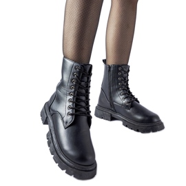 Botas femininas pretas com isolamento da Hansine preto