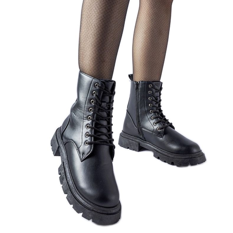 Botas femininas pretas com isolamento da Hansine preto