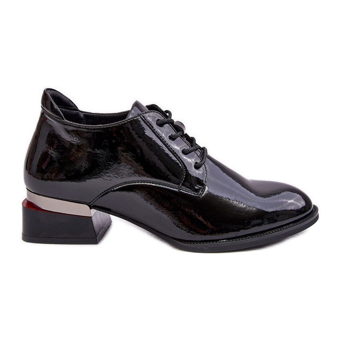 Vinceza Sapatos femininos de couro envernizado, preto Banosa