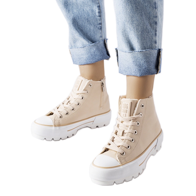 Tênis com isolamento bege Big Star MM274038