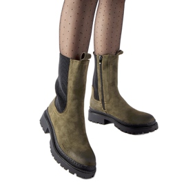 Botas de cano alto com isolamento verde da Bernardo