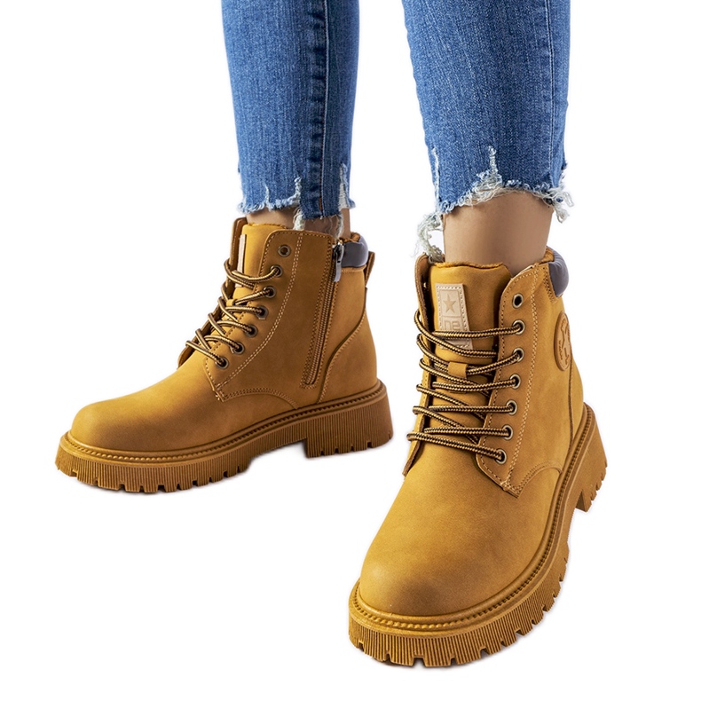 Botas Doutor com isolamento caramelo castanho