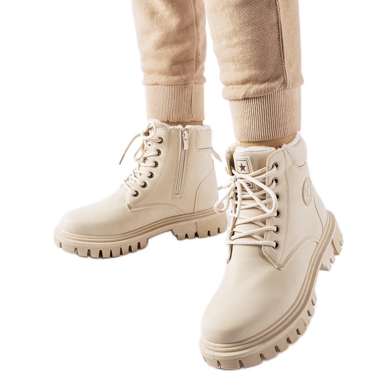 Botas Araujo femininas com isolamento bege