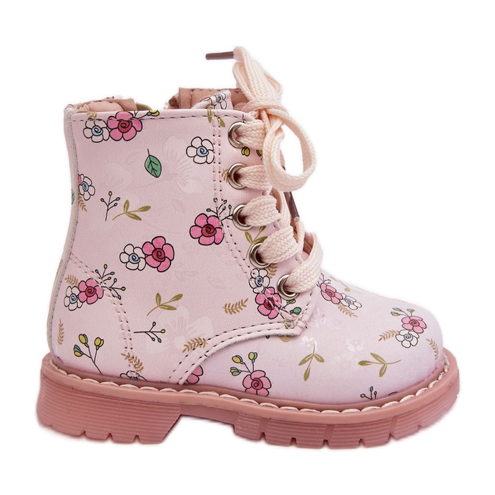 Botins infantis isolados com zíper, Dolida rosa