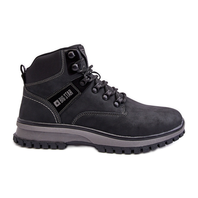 Calçado de caminhada masculino preto Big Star MM174019